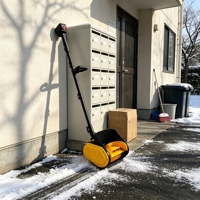 Pelle à neige portable et détachable 21V pour un déneigement pratique des cours et des terrasses, et un nettoyage efficace des jardins