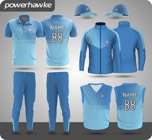 Prohawke Simple Look Sportswear Cricket Uniforme Conjunto completo Jersey y pantalones con nombre de equipo personalizado Logotipo y tamaño - Product Image 3