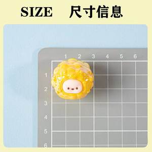 Arc-en-ciel Bonbons Lapin Lumineux Kiki Résine Charmes Porte-clés Voiture Ornement Suspendu Sacs Aveugles Faits Maison Petites Pièces Moe - Product Image 5