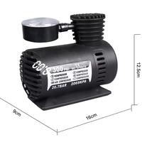 DC 12V 150PSI plastique autorout compresseur gonflable voiture Portable pompe à Air pompe à pneu électrique