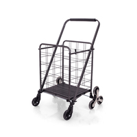 Vente en gros de chariots à cadre métallique pour supermarché conteneur à bagages pliable, portable et léger pour le marché des jardins
