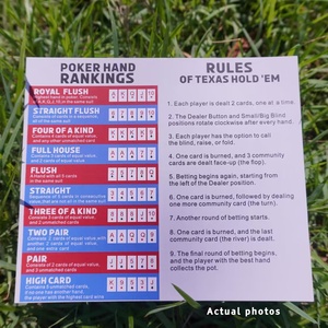 Règles <span class=keywords><strong>du</strong></span> <span class=keywords><strong>poker</strong></span> pour débutants et professionnels, Guide de classement des cartes de <span class=keywords><strong>poker</strong></span>, Carte de classement des cartes de <span class=keywords><strong>poker</strong></span> pour une référence rapide - Product Image 6