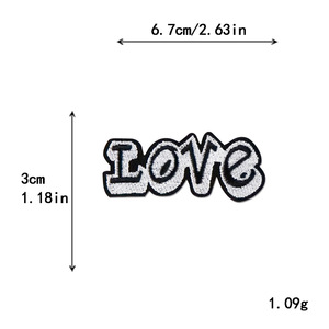 Nouveau prix <span class=keywords><strong>pas</strong></span> <span class=keywords><strong>cher</strong></span> Rose rose léopard papillon coeur crâne geste conception fer sur broderie bricolage Patch décoratif à vendre - Product Image 6