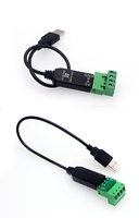 Cable Adaptador USB a RS485 Peacefair, Cable Serial con Conectores de Corriente, Fuente de Alimentación Compatible con WIN10, Win7, XP, Vista