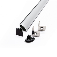 Lampe cachée de ligne d'angle de plafond de profil en aluminium de LED noire avec des accessoires