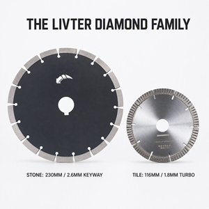 LIVTER 230*2.6mm Disque de coupe <span class=keywords><strong>diamant</strong></span>é à clé unique 10*5 segments pour la découpe de pierre, granit, marbre et béton - Product Image 6