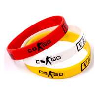 Muñequera Logotipo personalizado Pulsera de goma Pulsera de silicona elástica