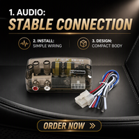 Convertisseur de fréquence haute vers bas pour système audio de voiture Senger TD-22, interface RCA, ajustement universel, fonction de retard, utilisation multi-angles