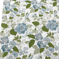 Tissu Popeline 100% Coton Peigné Imprimé Floral, Tissé à la Main, Tissu Ciré Numérique Uni, Léger et Respirant pour Robes, Chemises et Vêtements pour Filles