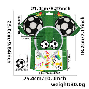 مجموعة إكسسوارات مشجعي كرة القدم للولايات المتحدة-كندا-المكسيك <span class=keywords><strong>2026</strong></span> تشمل عصابة رأس وأقراط ووشم مؤقت - Product Image 2