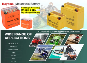 12V 9Ah moto batterie Gel/AGM YB9-BS démarreur automatique Durable pour bateau/ATV sans entretien batterie plomb-acide <span class=keywords><strong>Koyama</strong></span> OEM - Product Image 5