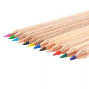 Sıcak satış 12 renk cilt ton renk ahşap renkli kalem seti boyama çizim kalemler ile özel Logo - Product Image 5