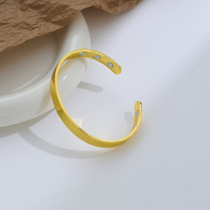 Magnetic Cuff <b>Bracelet</b> <b>Copper</b> Alloy Unisex Open Design Gift Jewelry Rose Gold Silver Yellow Tone - Product Image 4