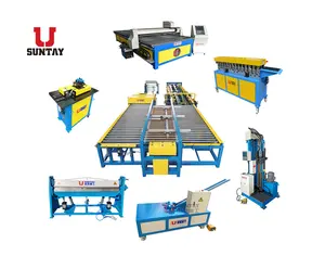 Hvac Duct Making Machine SUNTAY Brand Hvac Duct Pipe Making Former Machine Duct Auto Manufacture Line For Sale