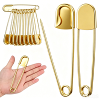 Übergroße Goldene Sicherheitsnadeln, Robuste Edelstahl-Sicherheitsnadeln für Mode-Schals und Kleidung