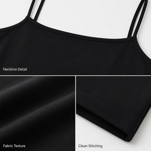 Robes d'été décontractées pour femmes, unies, lavables, à fines bretelles, double doublure, moulantes, maxi, en polyamide <span class=keywords><strong>et</strong></span> élasthanne - Product Image 3