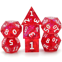 Jeu de dés en résine, vente entière, dés à bord tranchant pour le jeu de rôle
