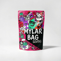 Op maat gemaakte kindveilige 1g 3,5g 7g Mylar fruit snoep snack verpakking staande pouch zak gestanste Mylar 3,5 zak met mijn logo