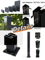 Système de sécurité de jardin au design simple DF Outdoor, clôture en aluminium à lattes