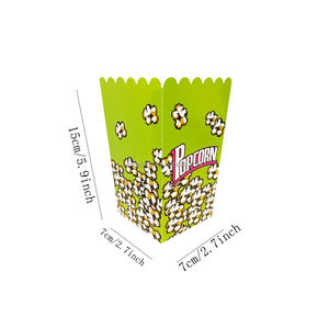 Boîte à popcorn personnalisable, étui à en-cas, écologique, durable, emballage pour boutique de snacks, cinéma, popcorn - Product Image 3