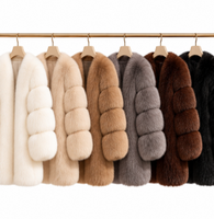 Manteau d'hiver pour femme en fourrure de renard véritable, épais et chaud, idéal pour les soirées, les fêtes ou comme cadeau de Noël