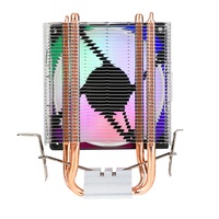 Refroidisseur de processeur informatique BAJEAL A200 RGB, 2 caloducs, silencieux, 3 broches, roulement à huile, aluminium, cuivre, 18dba pour Intel LGA 1700/1200/2011/115X