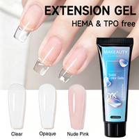 Gel UV Poly Nicole 288 pièces en tube long, gel de construction acrylique dur pour extension d'ongles, fournitures en gros pour nail art