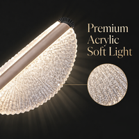 Plafonnier LED JACKSUN en acrylique cristallin, lampe de plafond en acrylique de haute qualité en forme de pétale pour chambre à coucher, salon, appartement