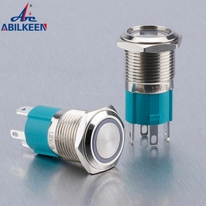 16 Mét momentary Power Logo Vòng thắp sáng đẩy thiết lập lại đơn cực 12V Điện kim loại điện logo momentary trên đẩy nút chuyển đổi - Product Image 2