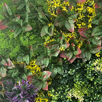 Panel Dinding Rumput Buatan Plastik Hijau S-030 1x1m Anti-Penuaan Garansi Tiga Tahun Dekorasi Dalam & Luar Ruangan