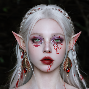 Autocollant tatouages temporaires Halloween Clown rouge Halloween Comical Joker Evil Halloween Maquillage Tatouage étanche pour visage et bras - Product Image 4