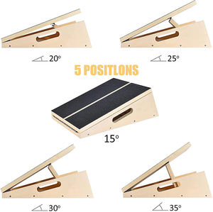 Planche d'étirement des mollets en bois professionnelle inclinable et réglable, surface antidérapante, fasciite plantaire, massage de la cheville, usage domestique - Product Image 2
