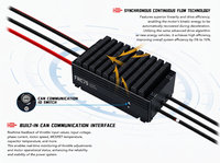 Contrôleur de vitesse électronique FOC BLDC ESC UF75 V2 48-96S LiPo pour drone, pour système d'alimentation haute tension de loisirs RC