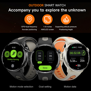 S666 GPS Tần Số Kép 1.43Inch Màn Hình Amoled 30 Mét Độ Sâu Không Thấm Nước 5 Sao Định Vị Thông Minh Đồng Hồ Ngoà<span class=keywords><strong>i</strong></span> Trờ<span class=keywords><strong>i</strong></span> Smartwatch - Product Image 5