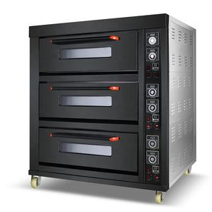 Ekmek makinesi pişirme ekipmanları 3 güverte 9 tepsi kızılötesi gıda fırın Pizza fırınları taş güverte - Product Image 4