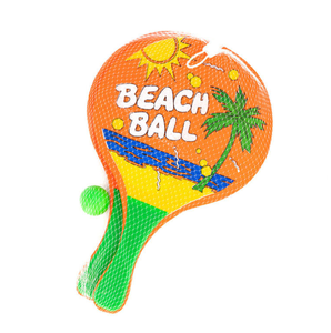 Ensemble de jouets de plage colorés personnalisés, raquettes de plage en bois et ensemble de raquettes de tennis, amusement en plein air - Product Image 4