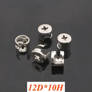 Furniture hardware 12*10 mm iron minifix eccentric cam cabinet connecting cam for 12 thickness wooden furniture