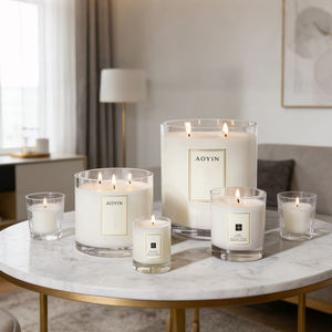 <span class=keywords><strong>Bougie</strong></span> en cire <span class=keywords><strong>de</strong></span> soja Aoyin dans un bocal en verre transparent avec couvercle, mèche en coton aromatique, bougies parfumées <span class=keywords><strong>de</strong></span> qualité supérieure - Product Image 3