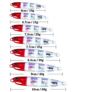Esca da pesca in metallo per Jig 8 colori 10g -60g giapponese esca da pesca per trote spigole luminose di <span class=keywords><strong>tipo</strong></span> lungo - Product Image 2
