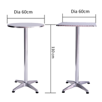 Table de Cocktail Offre Spéciale 60cm Table de Cocktail Réglable Tables de Bar Haut Extérieur