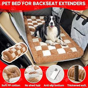 Siège arrière tapis de lit pour animaux de compagnie lit pour chien à carreaux pour siège de <span class=keywords><strong>voiture</strong></span> housses de chien à fourrure pour causeuses ajustement personnalisé pour les extensions de siège arrière lit pour chien de <span class=keywords><strong>voiture</strong></span> - Product Image 4