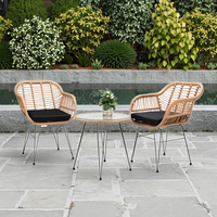 Meistverkauftes Günstiges Maßgefertigtes Zeitgenössisches Outdoor-Sofa-Set Stahlrahmen Wetterfest UV-Beständig PE-Rattan Langlebig Umweltfreundlich