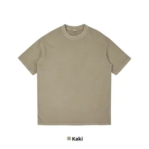 เสื้อยืดผู้ชายทรงหลวม แขนสั้น รุ่น 280G Retro Salted Wash 3D ผ้าเจอร์ซีย์ 100% ผ้าฝ้าย พิมพ์ลายดิจิตอล โลโก้ ไซส์ยุโรป - Product Image 5