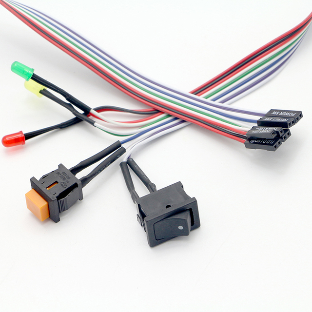 High Compatible Reset Motherboard Cable Desktop Computer PC Case POWER Button SW Switch Power Cord 50cm 2pin Sw Pc Power Cable