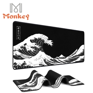 Grand tapis de souris japonais motif <span class=keywords><strong>vague</strong></span> de mer avec base en caoutchouc antidérapante, tapis de bureau pour jeux, bureau et maison - Product Image 1