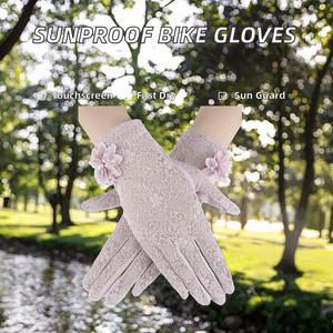 Gants d'été en dentelle pour femmes FIT CHAMP FC-G-0285, antidérapants, protection solaire, compatibles écran tactile, séchage rapide, viscose/polyester, pour soirée - Product Image 2