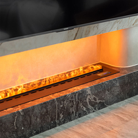 Cheminée électrique à brancher avec flammes simulées, 64 couleurs changeantes, télécommande, vapeur d'eau, brume, pour usage intérieur