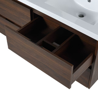 Meuble-lavabo double vasque flottant de luxe moderne pour hôtel avec plan de travail