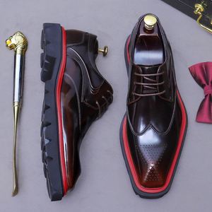 Zapatos de Cuero Genuino para Hombre, de Alta Calidad, en Oferta, Moda Masculina, Casuales de Negocios, Cuadrados, Antideslizantes, Transpirables, Ligeros, con Suela Gruesa - Product Image 2