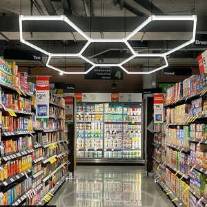 6500K Hexagonal Luzes Led Customizável Honeycomb LED Hexagon Light 110V 220V LED Luz de teto para garagem Modern Car Shop - Product Image 3